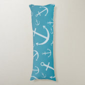 Ankermuster Seitenschläferkissen (Vorderseite Vertikal)