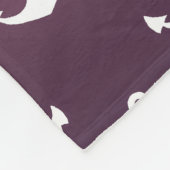 Ankermuster und Monogramm Fleecedecke (Ecke)