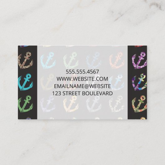 Ankermuster Visitenkarte (Rückseite)