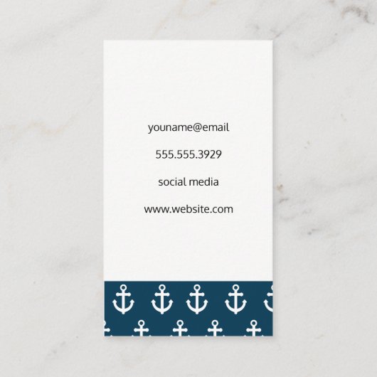 Ankermuster Visitenkarte (Rückseite)