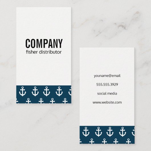 Ankermuster Visitenkarte (Vorne/Hinten)