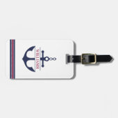 Ankern Mit Monogramm Gepäckanhänger (Vorderseite horizontal)