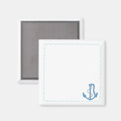 Ankern Sie auf der Anker-Nautical Waves-Personaliz Magnet (Vorderseite/Rückseite)