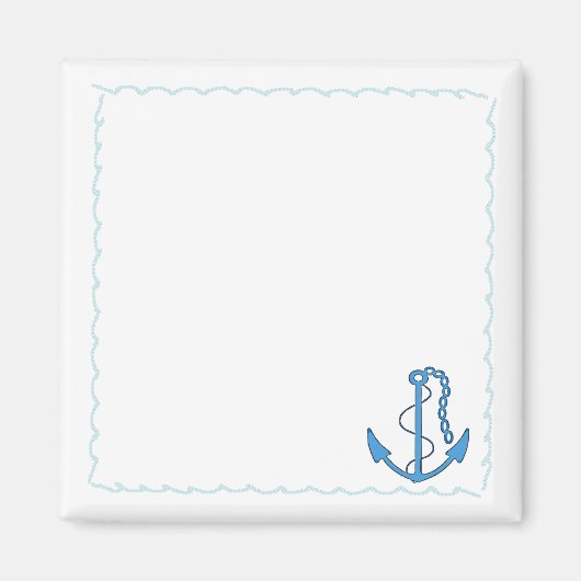 Ankern Sie auf der Anker-Nautical Waves-Personaliz Magnet (Vorne)