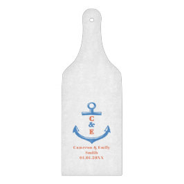 Ankerpaddel mit Monogramm Schneidebrett