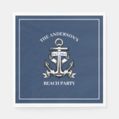 Ankerpartei für das Schiff Nautical Boat Serviette (Vorderseite)