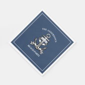 Ankerpartei für das Schiff Nautical Boat Serviette (Ecke)