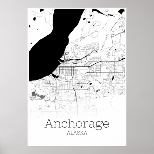 Ankerplan - Alaska - City Map Poster (Vorne)