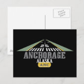 Ankerplatz Alaska - Flughafen-Start Postkarte (Vorne/Hinten)