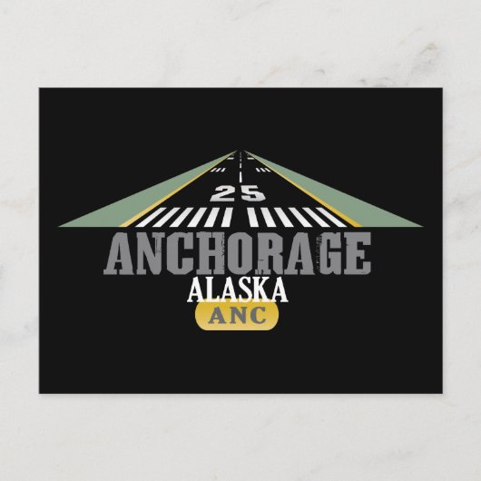 Ankerplatz Alaska - Flughafen-Start Postkarte (Vorderseite)