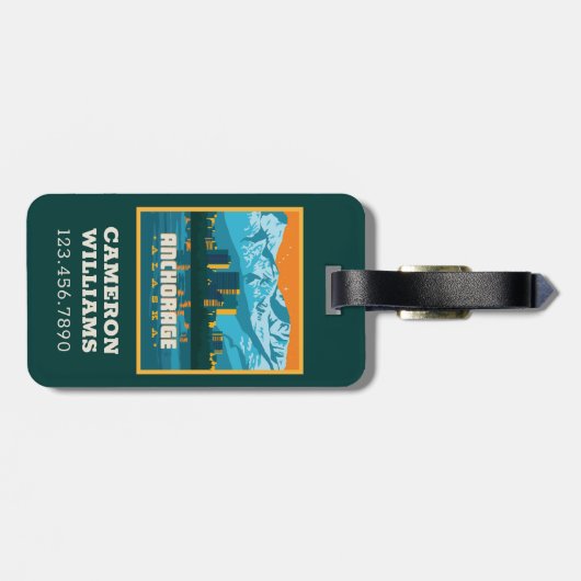 Ankerplatz, Alaska Gepäckanhänger (Rückseite horizontal)