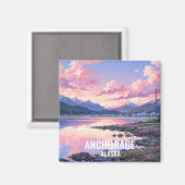 Ankerplatz, Alaska Magnet (Vorderseite/Rückseite)