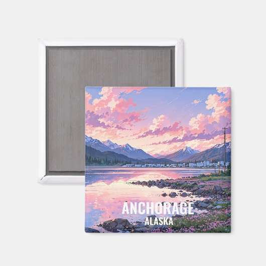 Ankerplatz, Alaska Magnet (Vorderseite/Rückseite)