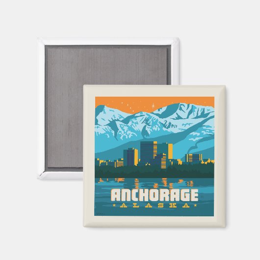 Ankerplatz, Alaska Magnet (Vorderseite/Rückseite)