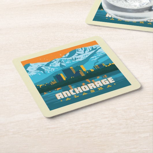 Ankerplatz, Alaska Rechteckiger Pappuntersetzer (angewinkelt)