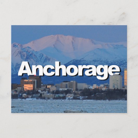 Ankerplatz Alaska Skyline mit Ankerplatz im Himmel Postkarte (Vorderseite)