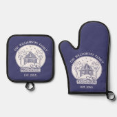 Ankerplatz für das Blue und White Family Beach Hou Ofenhandschuh & Topflappen-Set (Vorderseite)