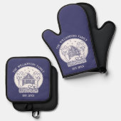 Ankerplatz für das Blue und White Family Beach Hou Ofenhandschuh & Topflappen-Set (Vorderseite/Rückseite)