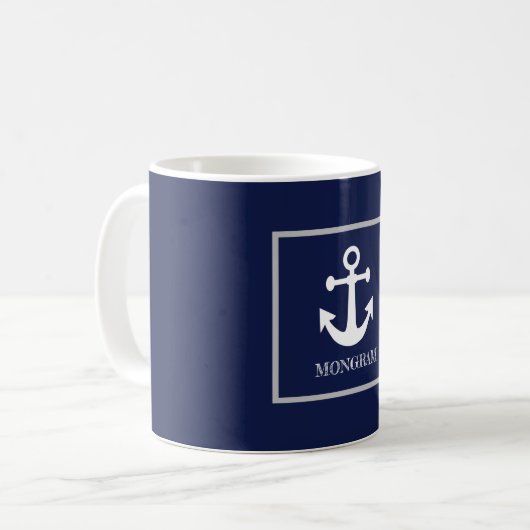 Ankerplatz für Nautische Navy Kaffeetasse (Vorderseite Links)