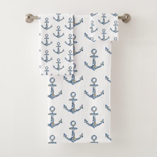 Ankerplatz Wasserschiff Ungewöhnlicher Leuchtturm Badhandtuch Set (Insitu)