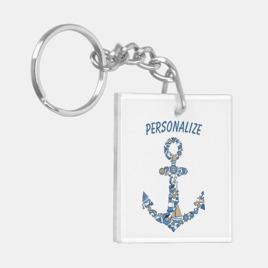 Ankerplatz Wasserschiff Ungewöhnlicher Leuchtturm Schlüsselanhänger (Vorderseite links)