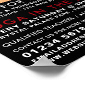 Ankerplätze, Werbung für die Yoga-Klasse Poster (Ecke)