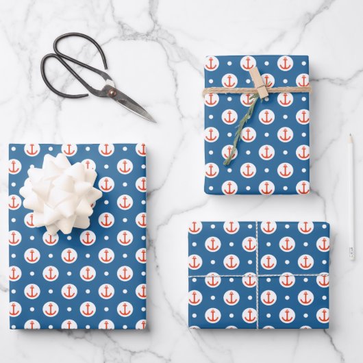 Ankerpunkte Geschenkpapier Set (Vorderseite)
