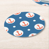 Ankerpunkte Runder Pappuntersetzer (Angewinkelt)