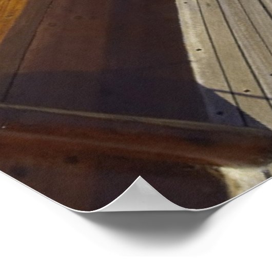 Ankerschiff Anfahrt Insel Poster (Ecke)