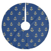 Ankerschiff, Anker, Anker, Anker, Seeschiff, Anker Polyester Weihnachtsbaumdecke (Vorderseite)