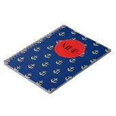 Ankerschiff, Anker, Anker, Seeanker, Monogramm Notizblock (Linke Seite)