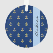 Ankerschiff, Ankerschiff, Ankerschiff auf See, Ihr Ornament (Rückseite)
