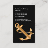 Ankerschiff der klassischen nautischen Marine Visitenkarte (Rückseite)