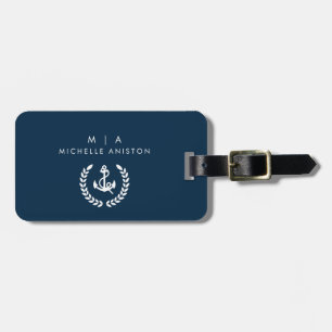 Ankerschiff für Schiffe der Marine Monogramm Cus Gepäckanhänger