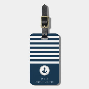 Ankerschiff für Schiffe der Marine Monogramm Cus Gepäckanhänger