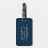 Ankerschiff für Schiffe der Marine | Monogramm Cus Gepäckanhänger (Rückseite vertikal)