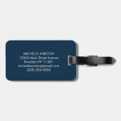 Ankerschiff für Schiffe der Marine | Monogramm Cus Gepäckanhänger (Rückseite horizontal)