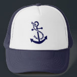 Ankerschiff Navy Blue Nautical Boat 3 Truckerkappe<br><div class="desc">Navy Stilisierten nautischen Bootsanker 2 einfache Abbildung.</div>