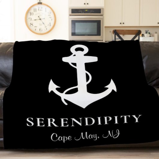 Ankerschiff Personalisiert Black Sherpadecke