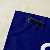 Ankerschiff Personalisiert Navy Blue Strandtuch (Beispiel)