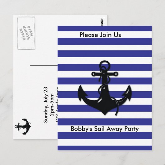 Ankerschiff Postkarte (Vorne/Hinten)