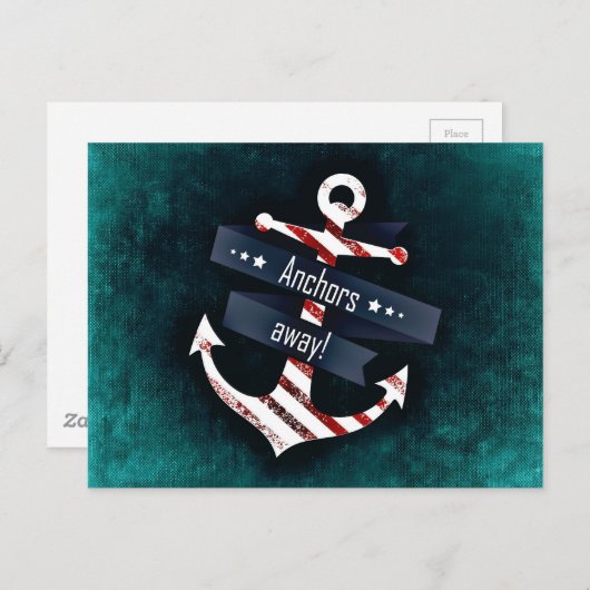 Ankerschiff Postkarte (Vorne/Hinten)