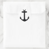 Ankerschiff Runder Aufkleber (Tasche)