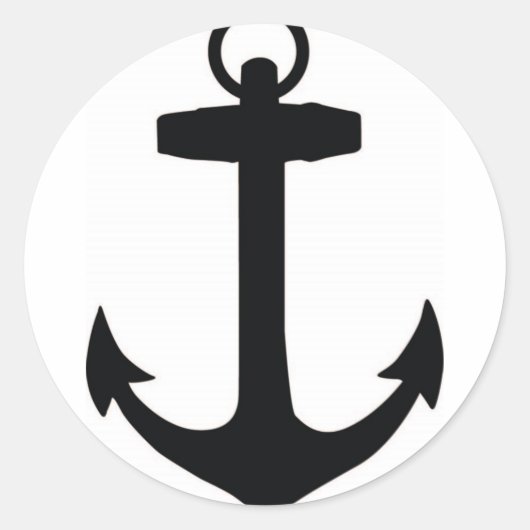 Ankerschiff Runder Aufkleber (Vorderseite)