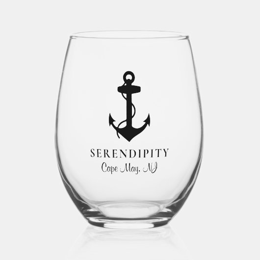 Ankerschiff Weinglas Ohne Stiel (Vorderseite)