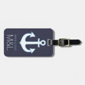 Ankerschifffahrt personalisiert gepäckanhänger (Vorderseite horizontal)