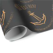 Ankersee. Sailor Captain Yachtsman Geschenkvorlage Geschenkpapier (Rolleneckpunkt)