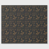 Ankersee. Sailor Captain Yachtsman Geschenkvorlage Geschenkpapier (Flach)