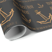 Ankersee. Sailor Captain Yachtsman Geschenkvorlage Geschenkpapier (Rolleneckpunkt)