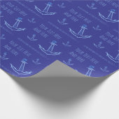 Ankersee. Sailor Captain Yachtsman Geschenkvorlage Geschenkpapier (Ecke)